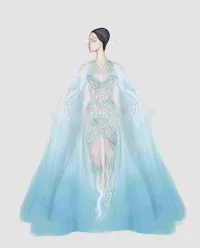 Iris van Herpen. Sketch of Living Look, 2025
